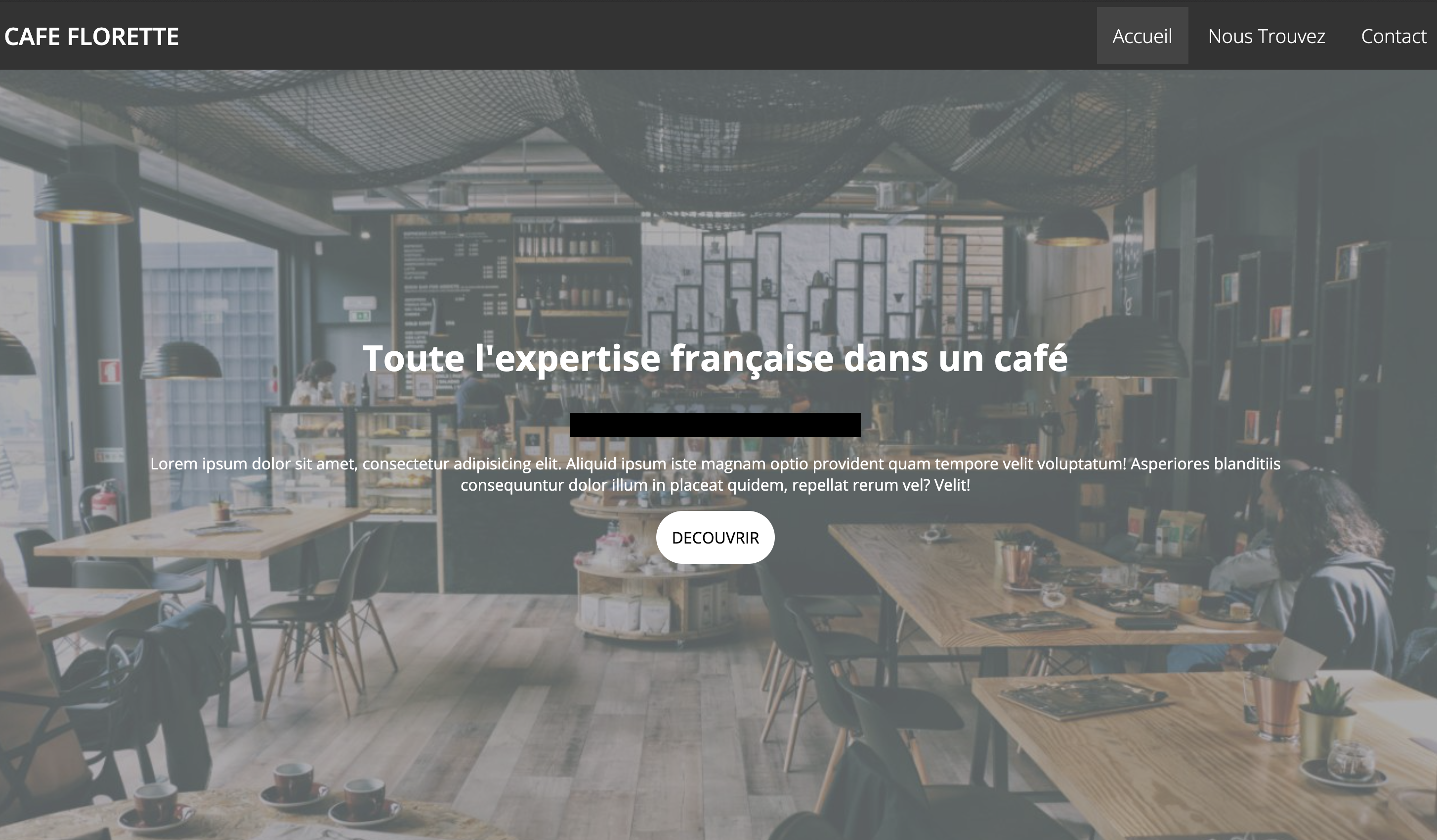 Image du projet web : Café Florette