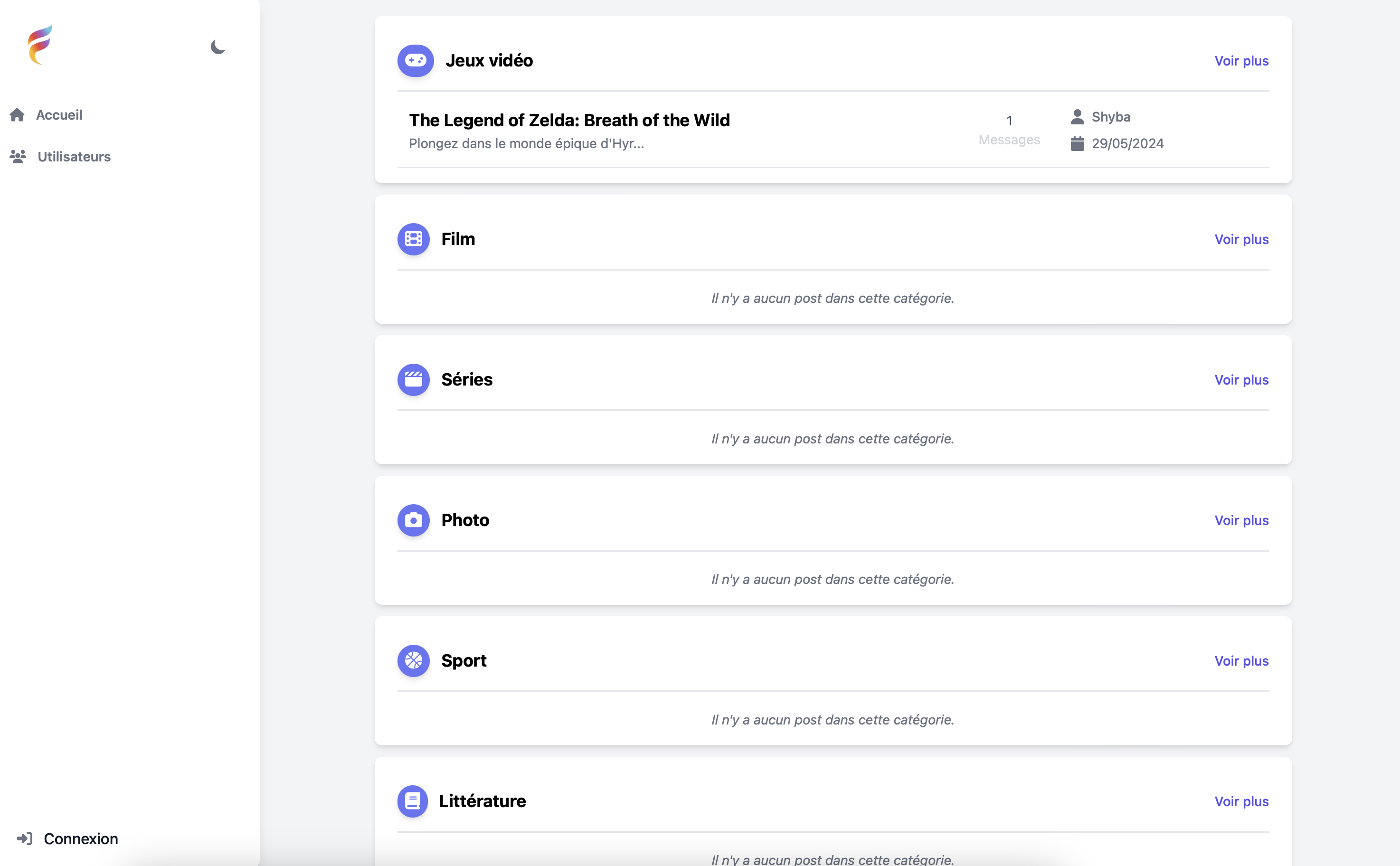 Image du projet web : Forum